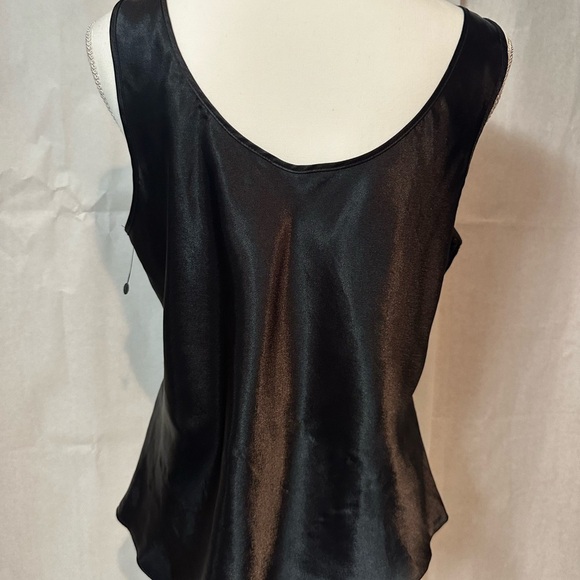 COS Black Satin Chemise with Lace Detail - Picture 5 of 8